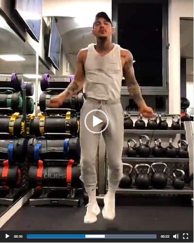 Sexy Guy from the gym with his dick print through his sweat pants.